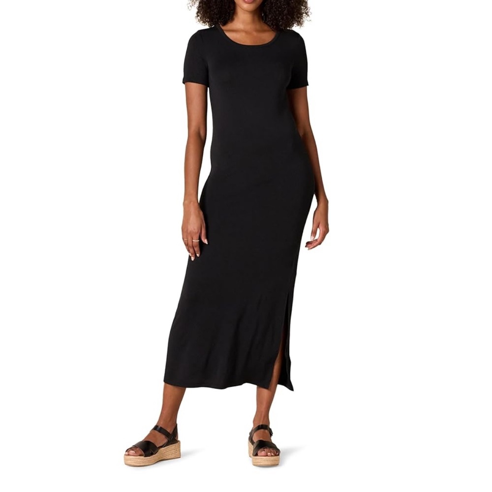 Casual Dress | Amazon Essentials Black Sheath Midi Dress